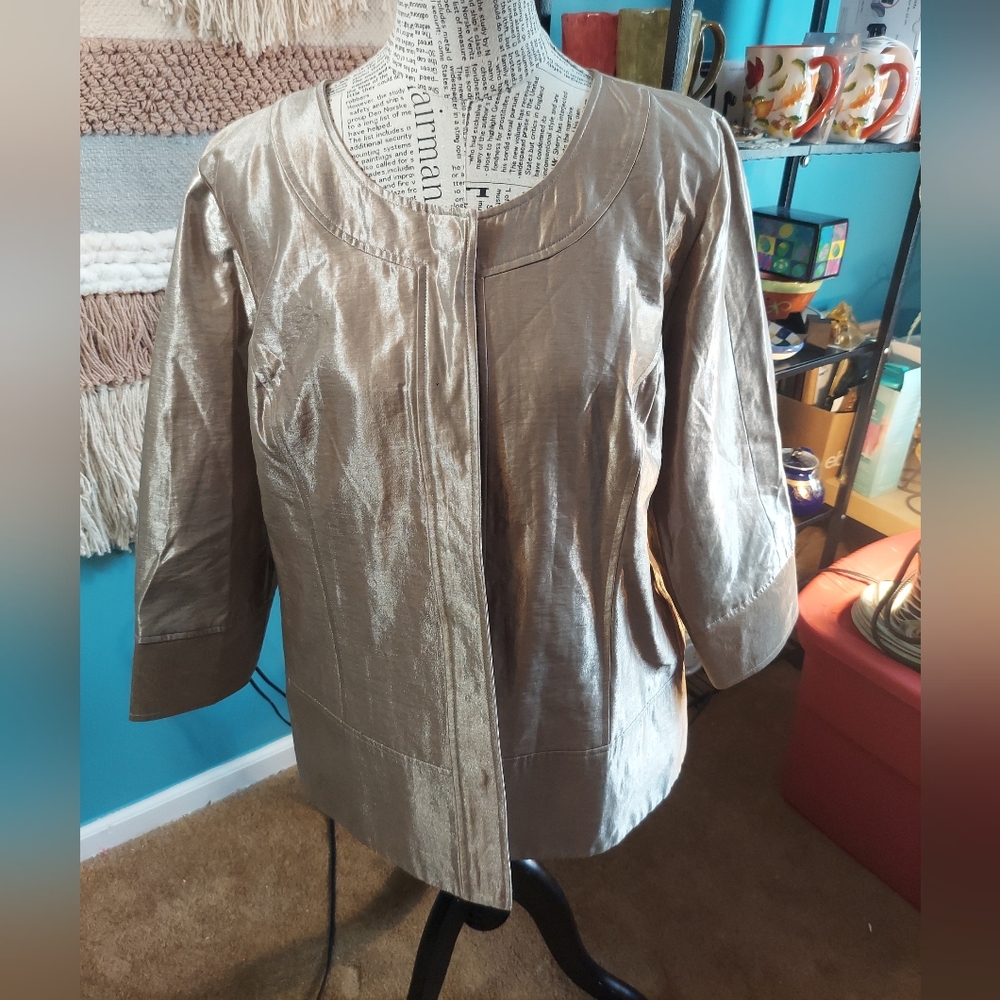 New Victoria Costa Ladies Metallic Cuffed Jacket XL